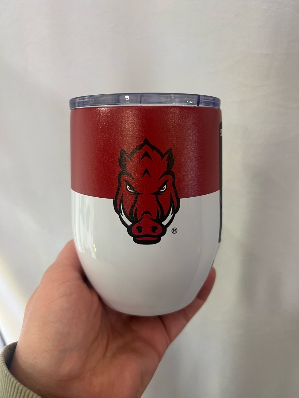 University of Arkansas logobrands Fanatics 16 oz metal tumbler razorbacks wine